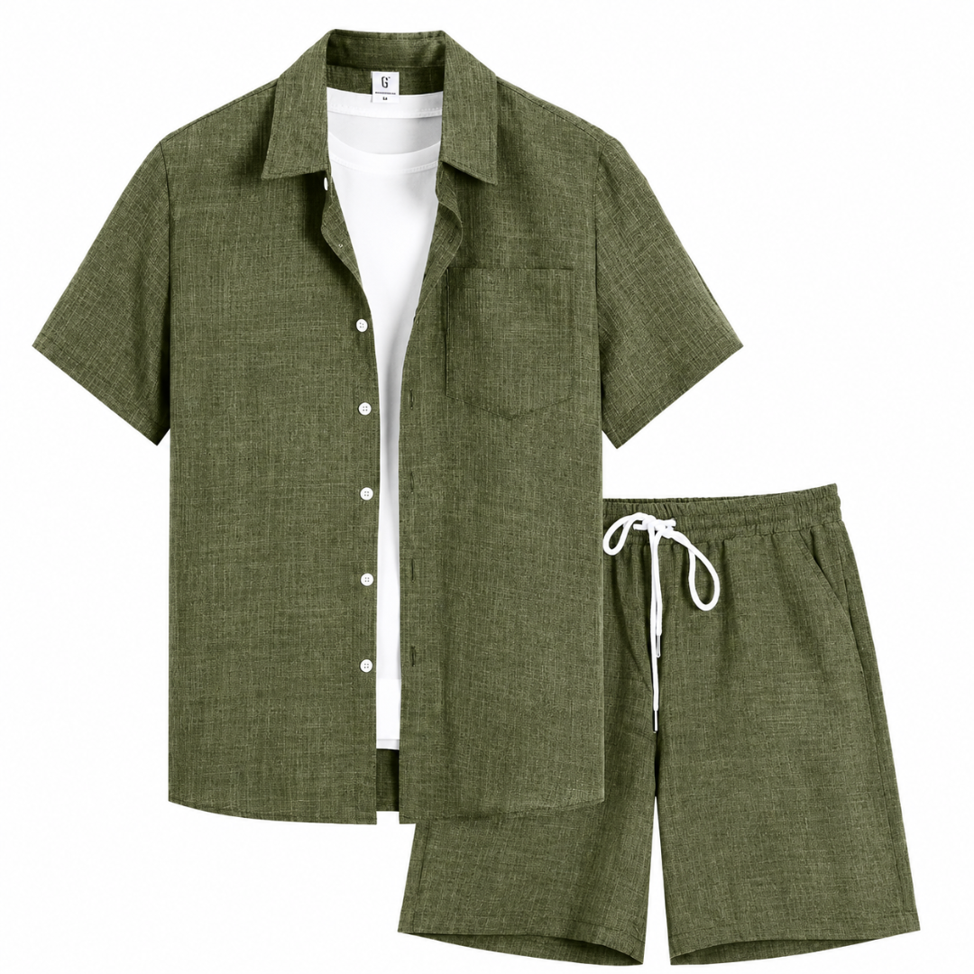 Men Summer Set [Shirt + Free Shorts]