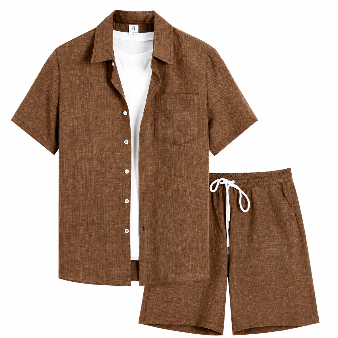 Men Summer Set [Shirt + Free Shorts]