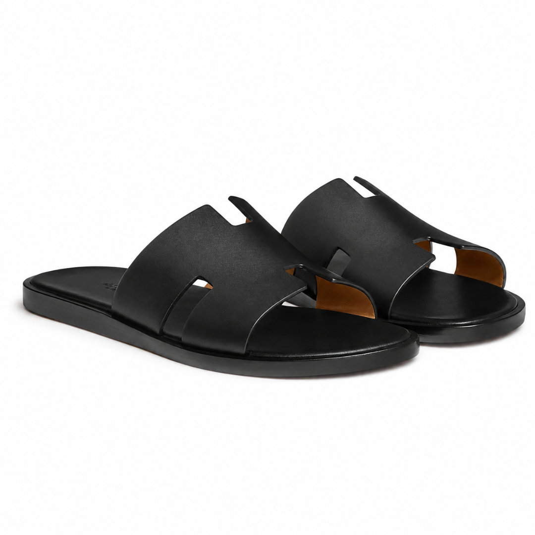 Riviera Leather Slides